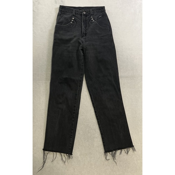 Rockies Denim - Vintage Rockies Denim Jeans Women's 27/5 Black Denim High Rise Western 430215
